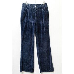 Vintage 579 100% Cotton Blue Corduroy Pants Size 7 Bell Bottom Boot Cut